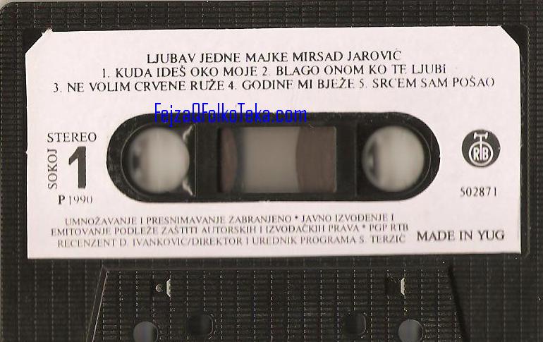 Mirsad Jarovic 1990 kaseta - Ljubav jedne majke