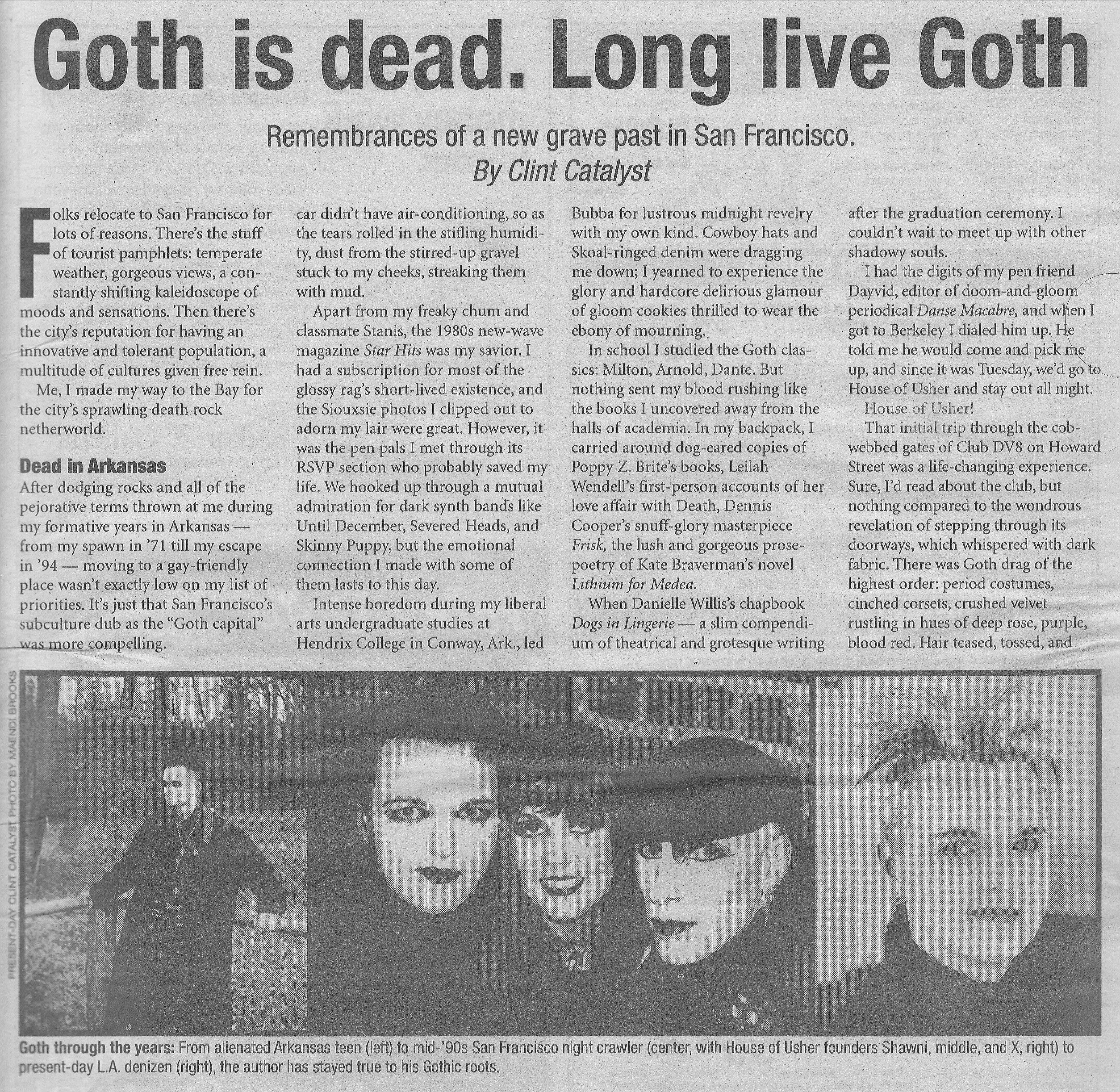 Goth is Dead.  Long live Goth!